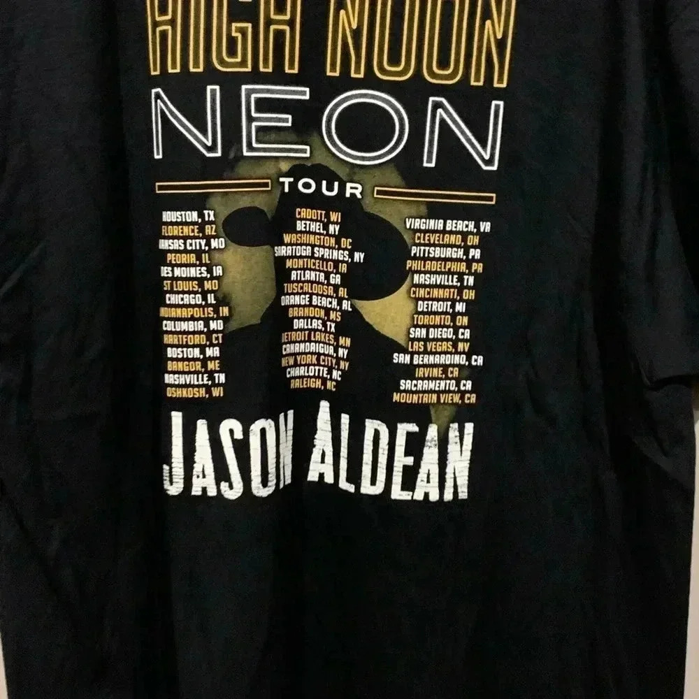 Jason Aldean  High Noon Neon Tour Concert T-Shirt - Picture 4 of 4